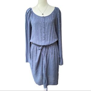 REBECCA Taylor Dot Cinched Waist Dress